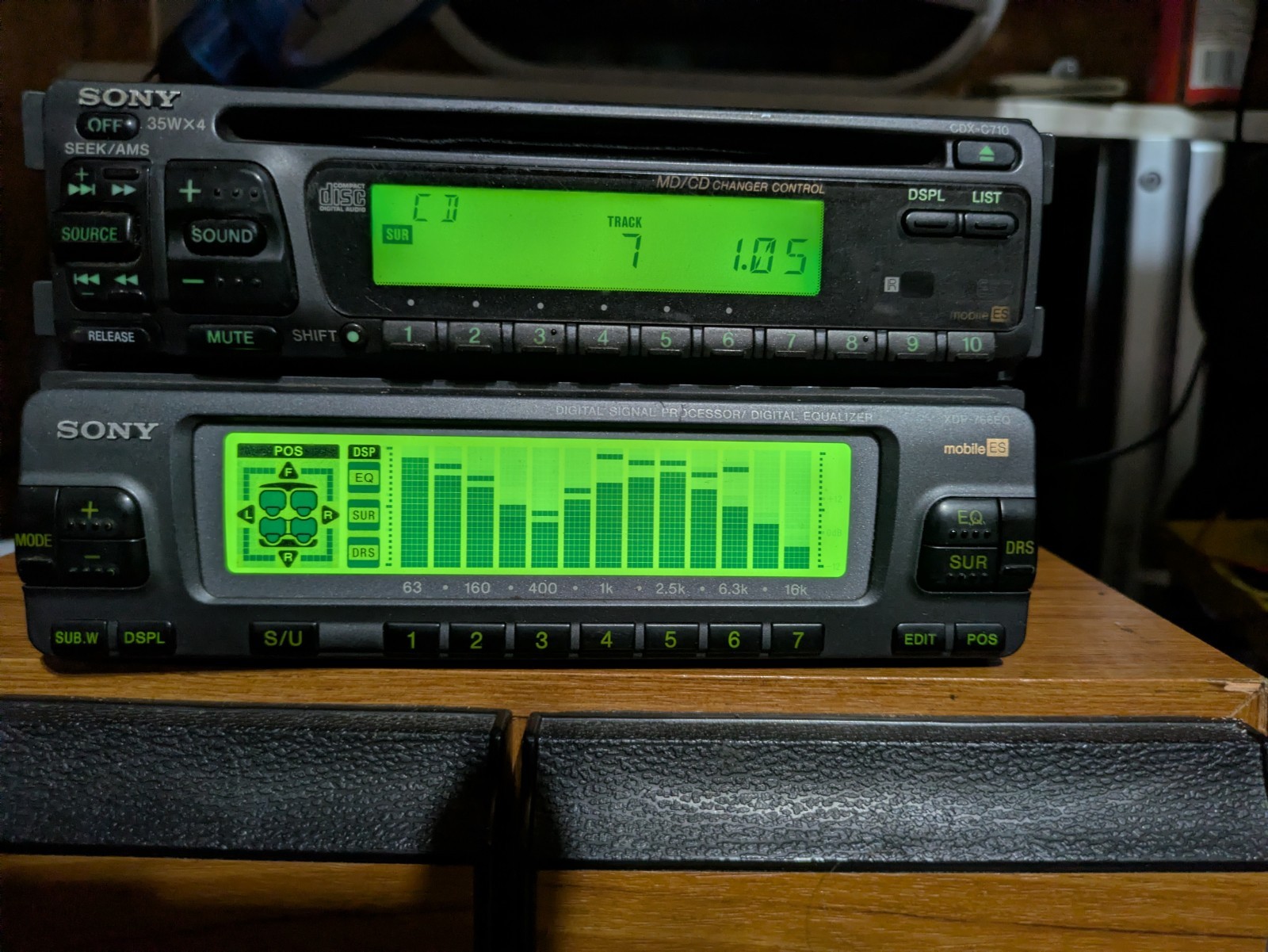 VTG Sony Mobile ES XDP 766EQ Spectrum Analyzer Graphic Equalizer Car Stereo CD