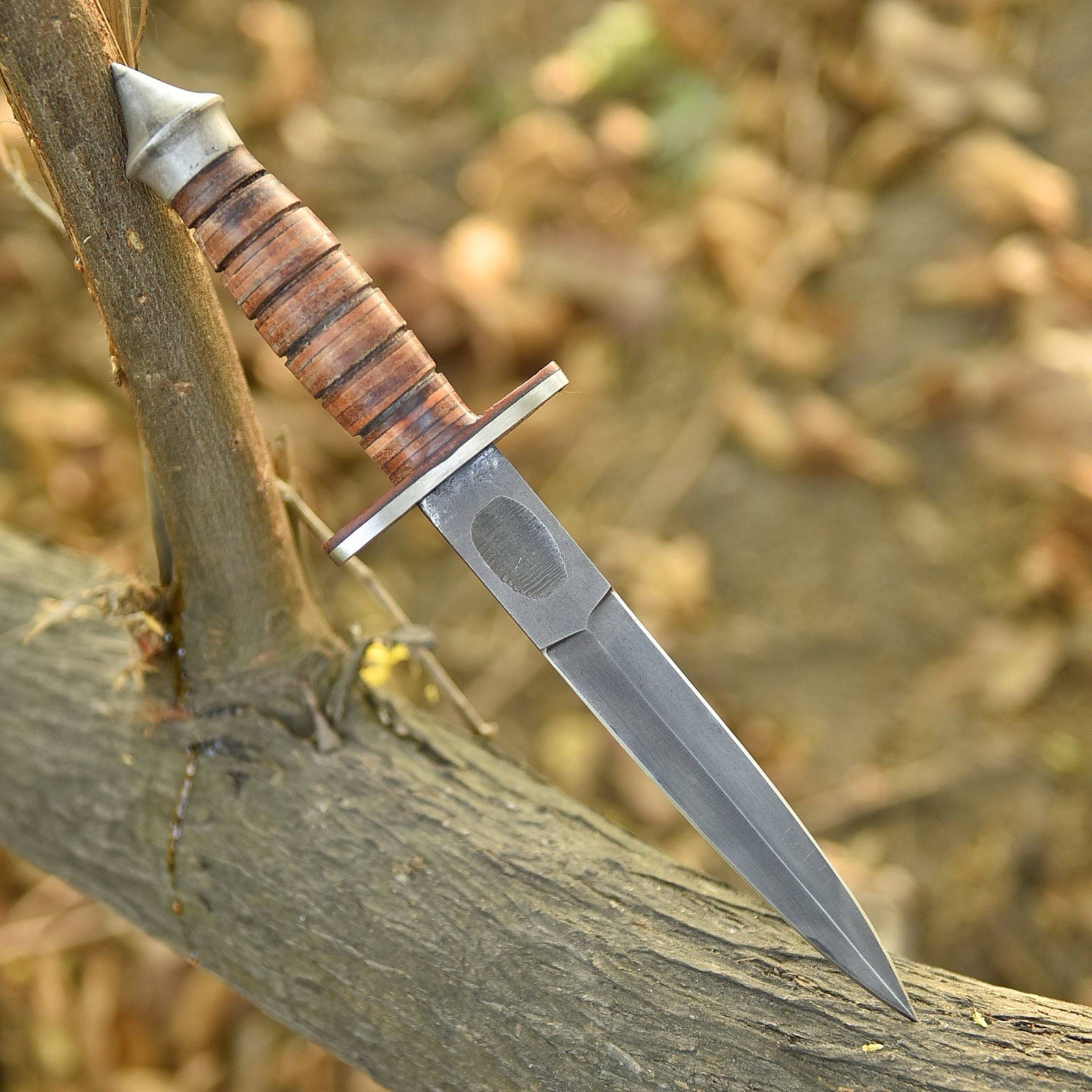 V-42 FSSF Dagger Knife Case Fix Dual Edge Blade Fighting War Devil's Brigade