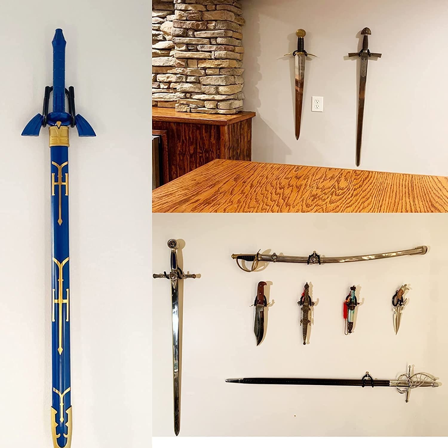 Universal Adjustable Sword, Wall Hook Storage Organizers Rack Display Hanger ...