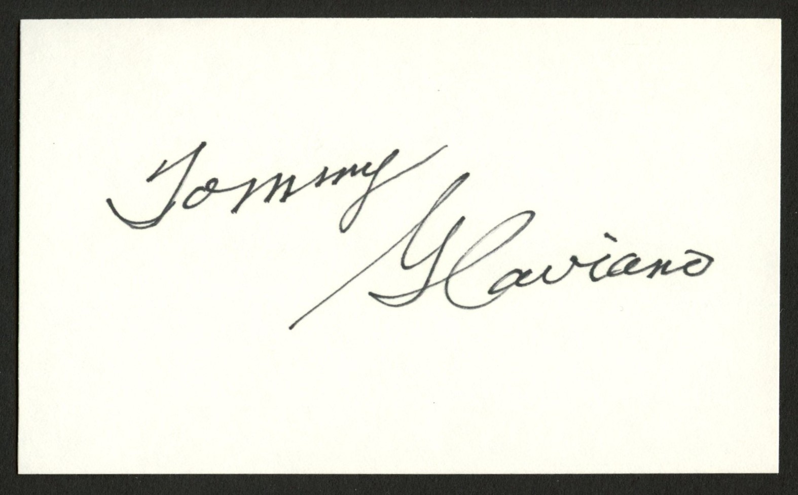 Tommy Glaviano d2004 signed autograph Baseball Player 3x5 Index Card MC255