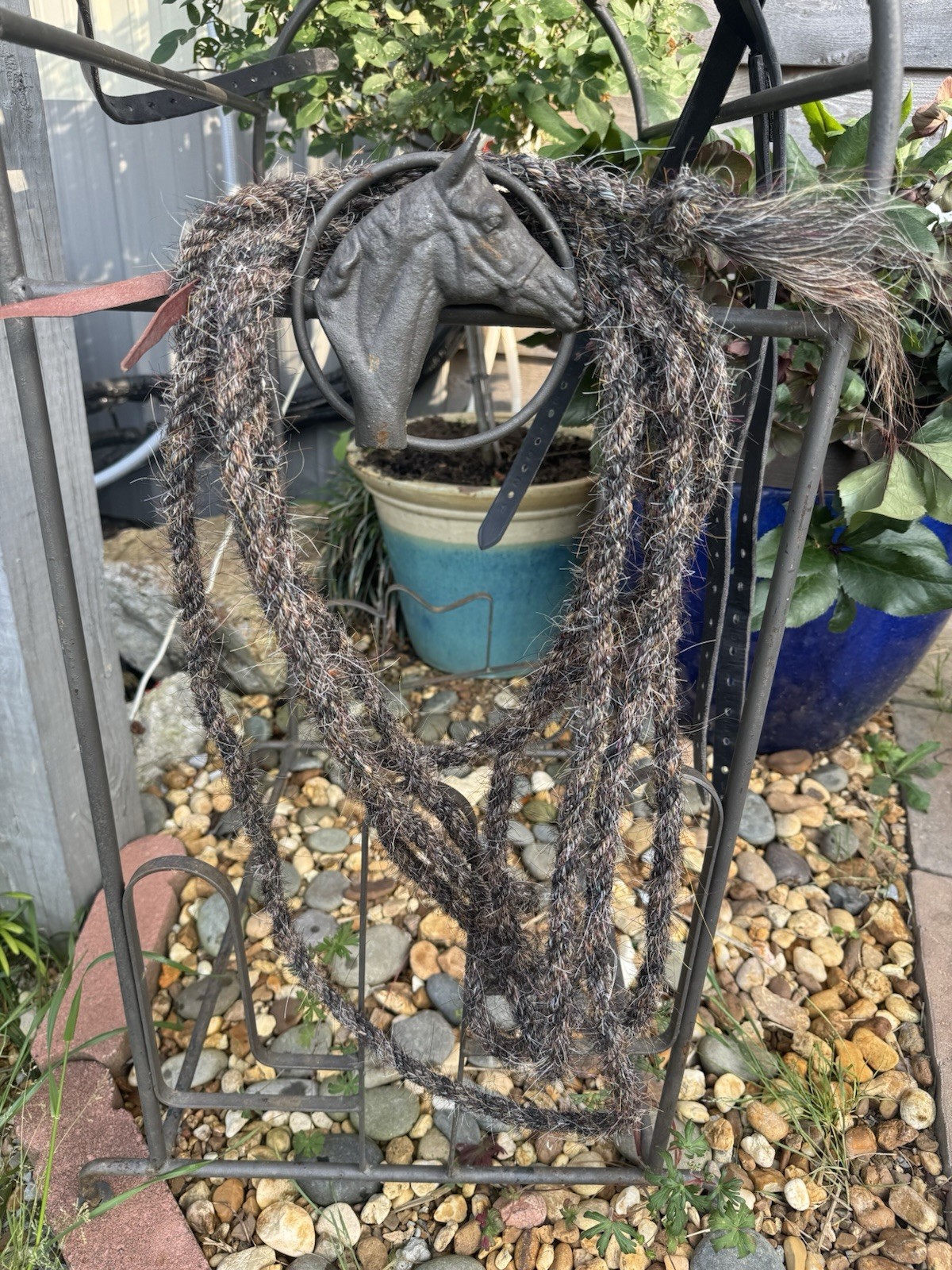 Mane Horse Hair Mecate 22 feet long, 1/2" diameter