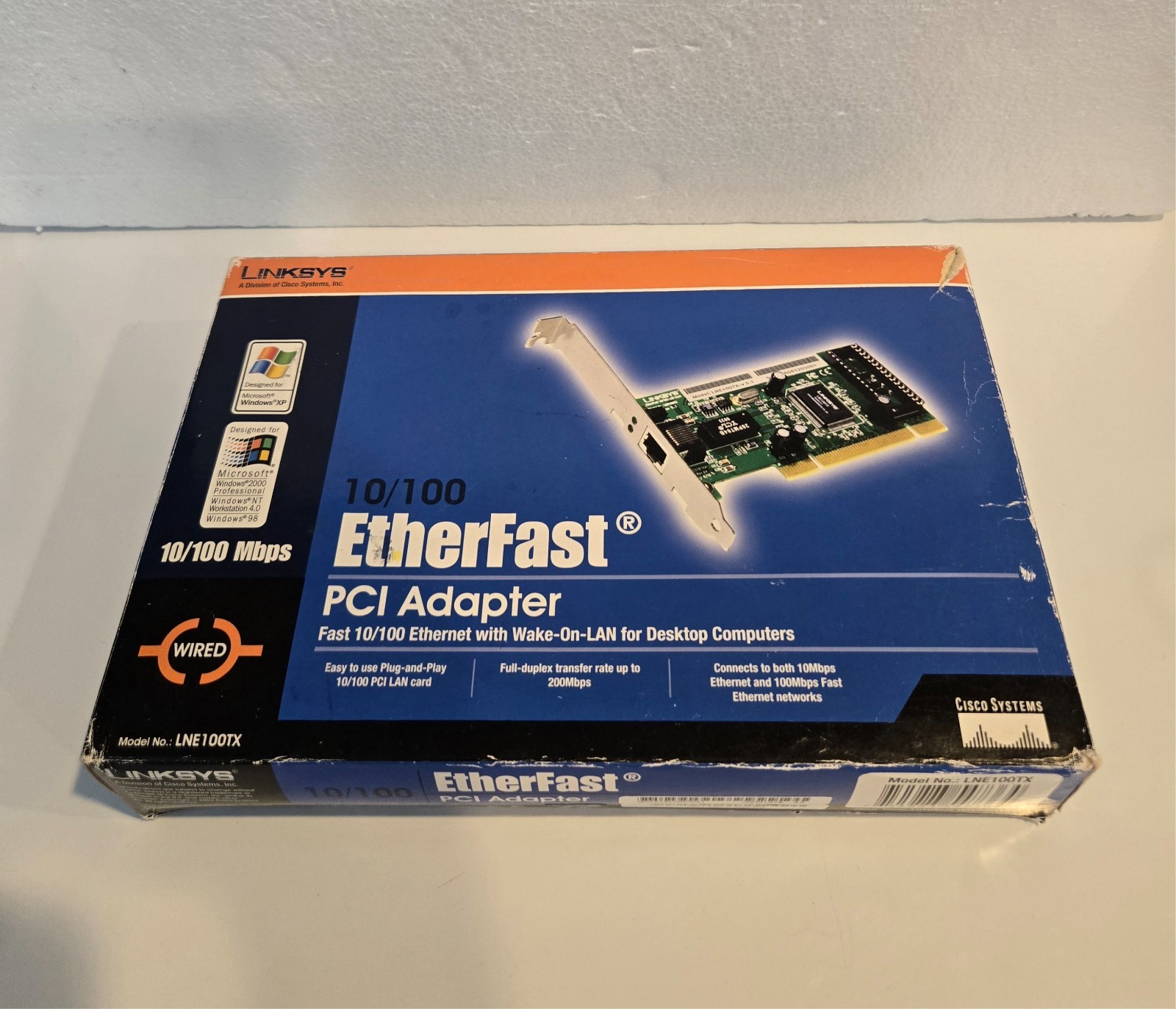 Linksys EtherFast PCI Adapter 10/100 Mbps Wired Model LNE100TX Microsoft Windows