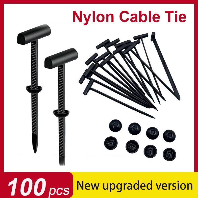 100 PCS Nylon Universal Cable Tie Buckle，Heavy Duty Self-Locking Zip Ties Holder