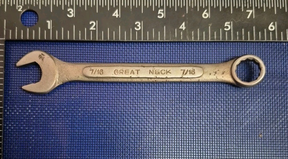 Vintage Great Neck 7/16" Combination Wrench