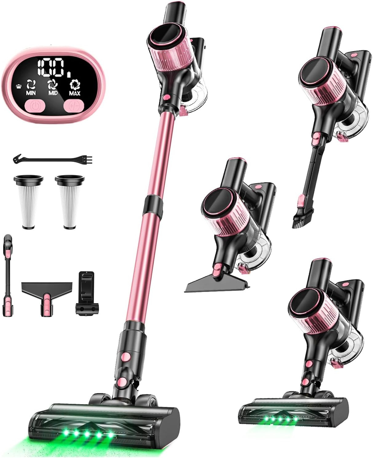 Cordless Vacuum Cleaner, 8 in 1 Powerful Suction Lightweight Vacuum Cleaner for