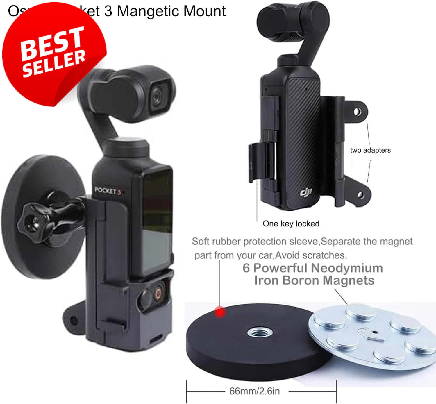DJI Osmo Pocket 3 Accessories Kit Case Tripod Mount Strap Screen Protector - US