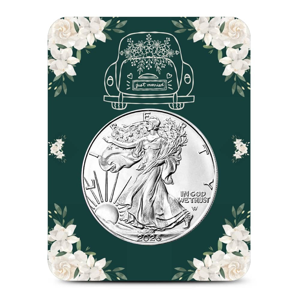 2026 1 oz American Silver Eagle Coin (BU, Wedding Card)