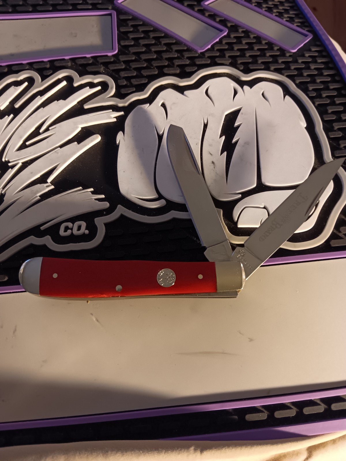 BOKER® Treebrand Trapper Smooth Red Bone Classic EDC Pocket Knife D2 Slipjoint
