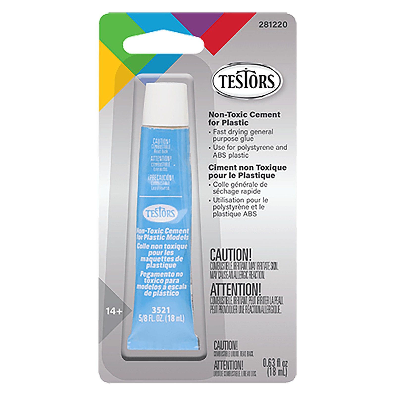 Testor Corp. Cement for Plastics Non-Toxic 5/8 oz TES281220 Misc. Adhesives