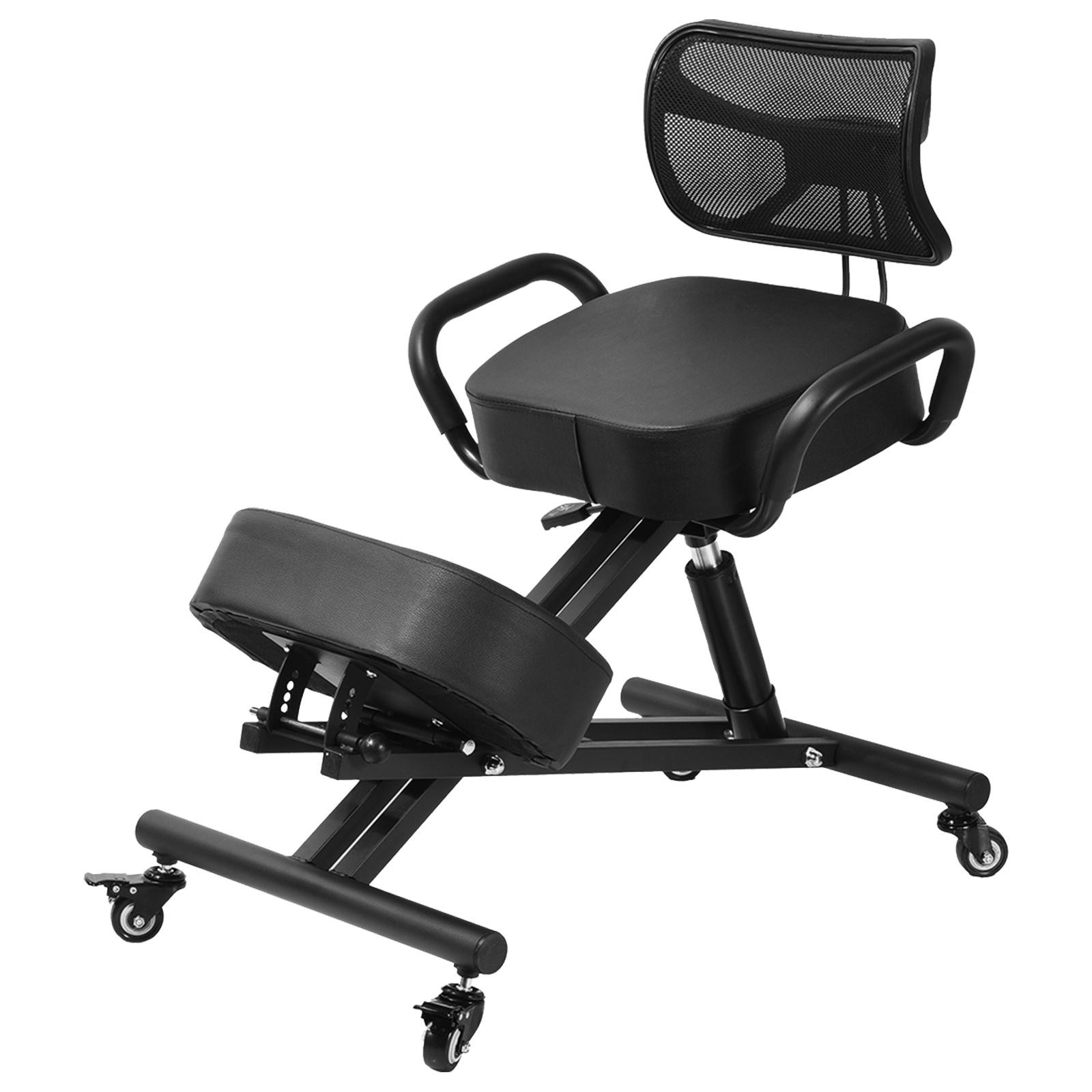 Ergonomic Kneeling Chair Adjustable Stool Upright Back Postures Home Office