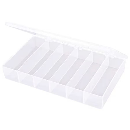 Flambeau T606 Compartment Box With 6 Compartments, Plastic, 1 3/4 In H X 6-3/16
