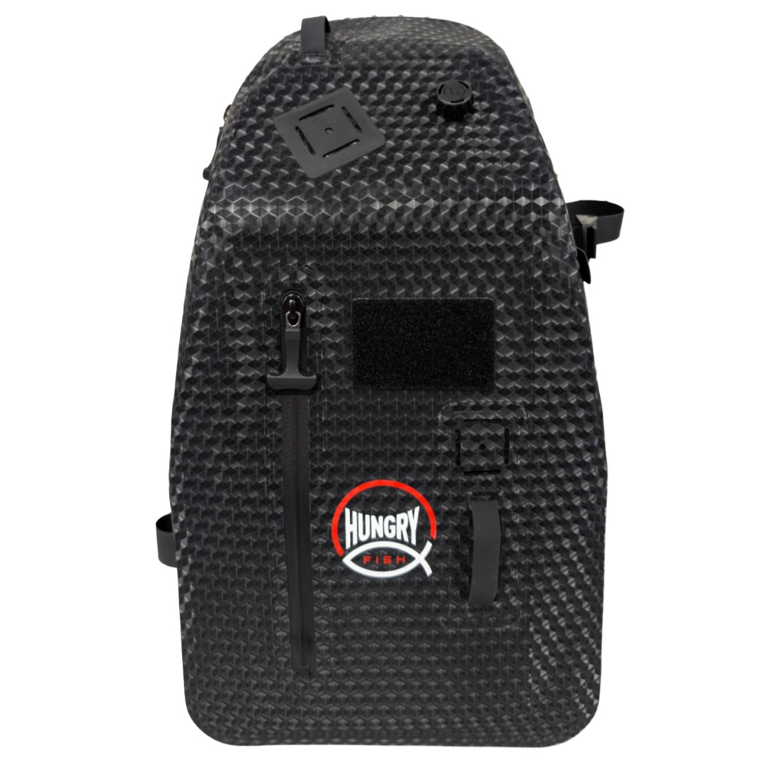 HungryFish Traveler Pro Multi Purpose Waterproof Sling Backpack 13L,Carbon Black