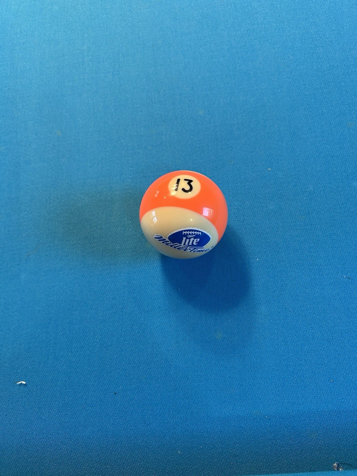Miller Light Football Logo Individual #13 Thirteen Pool Ball