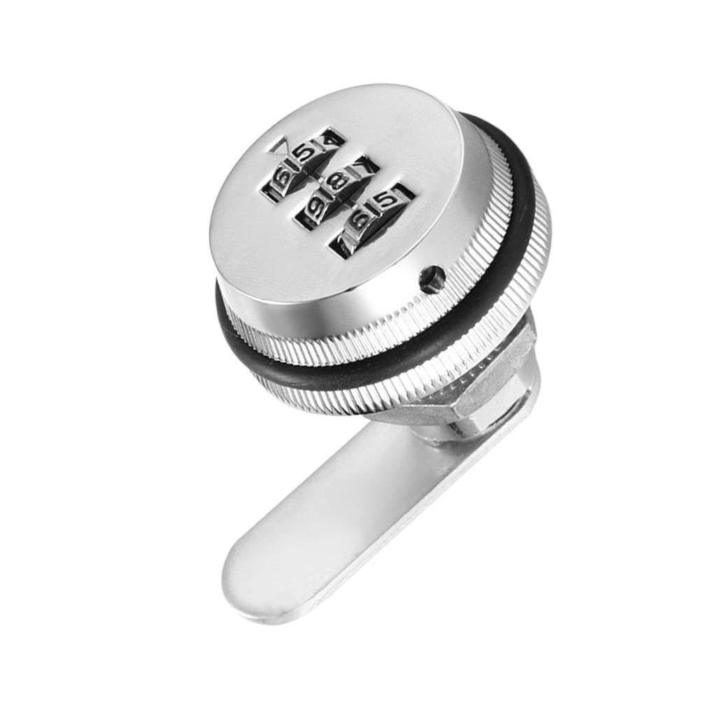 Silver Mailbox Cam Lock with 3-Dial Code Keyless Durable for Home Use