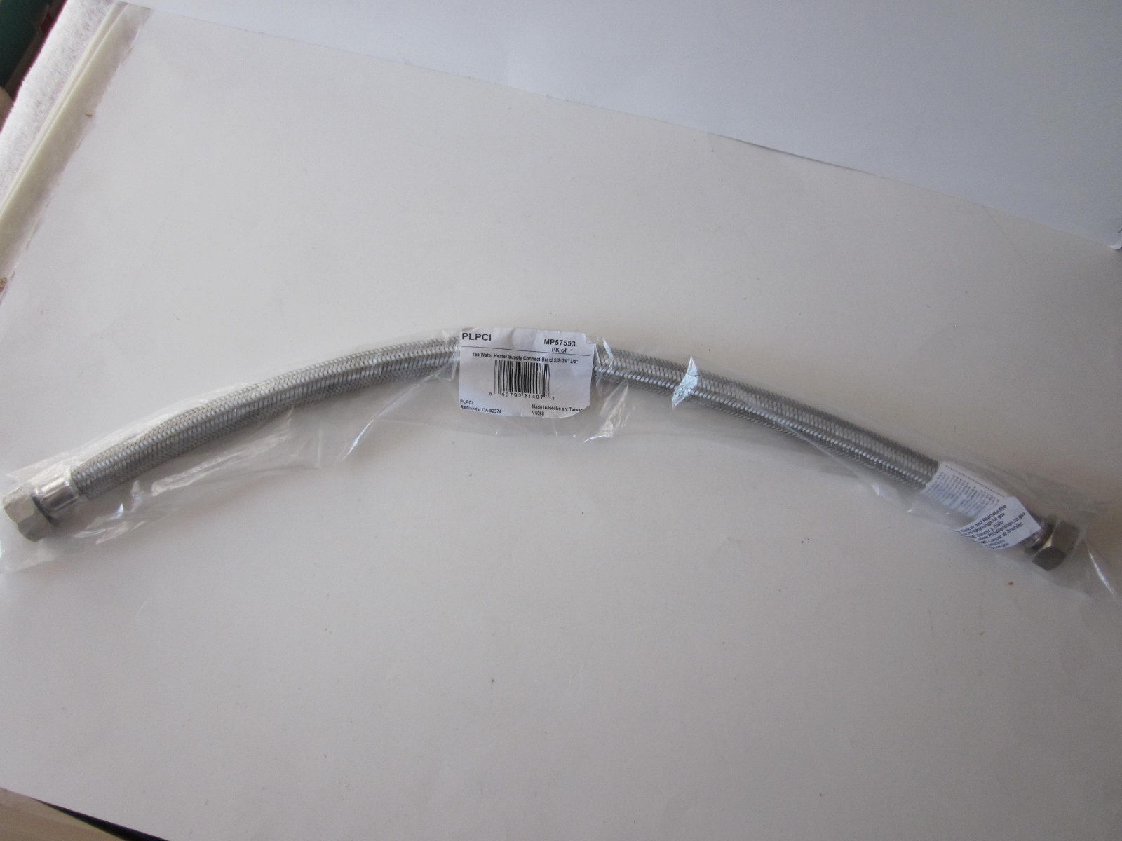 PLPCI 24 Inch Stainless Steel Water Heater Connector Braid 3/4 Inch