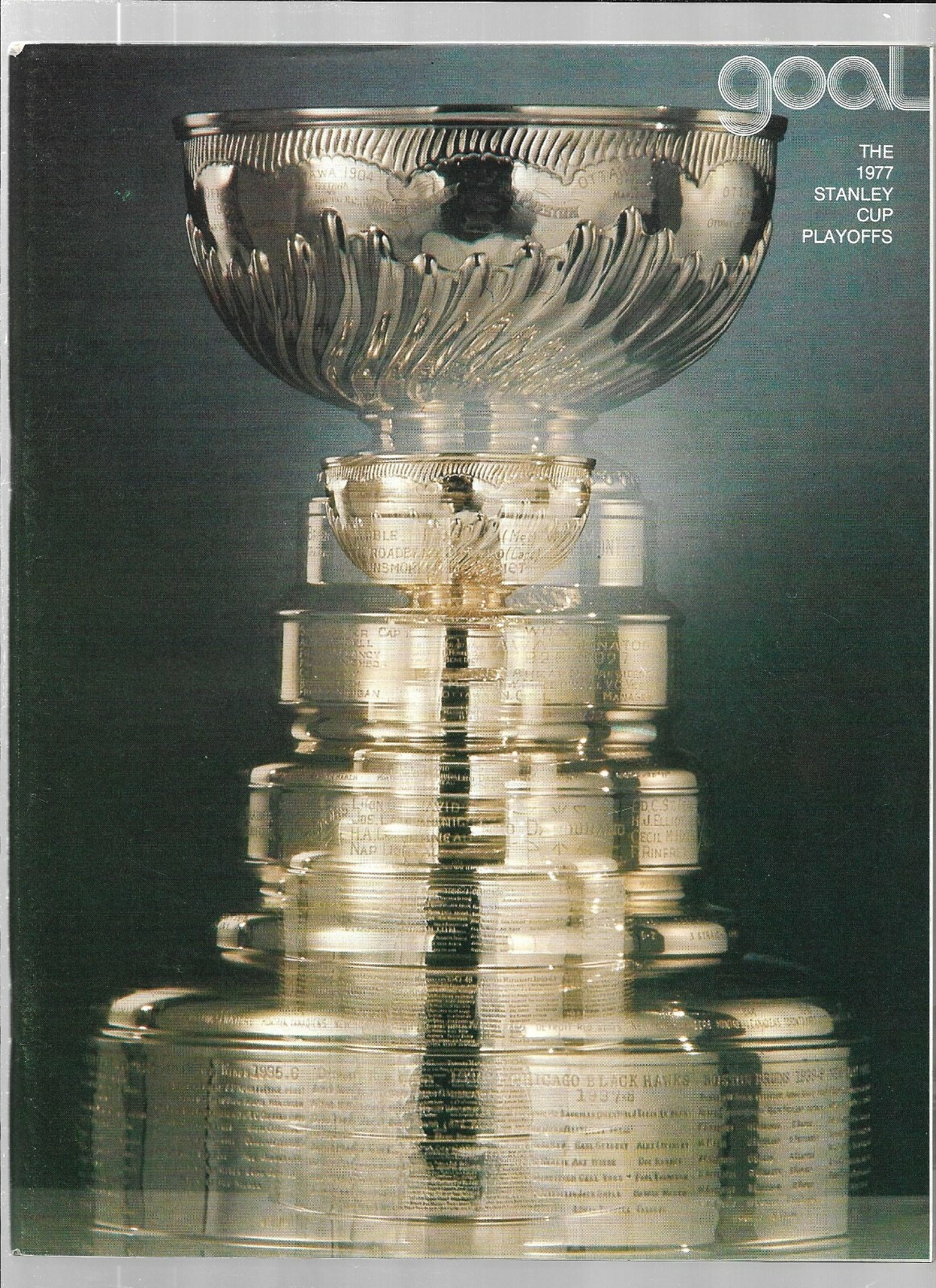 1977 Islanders vs Black Hawks  Preliminary Playoff Hockey Program  EX