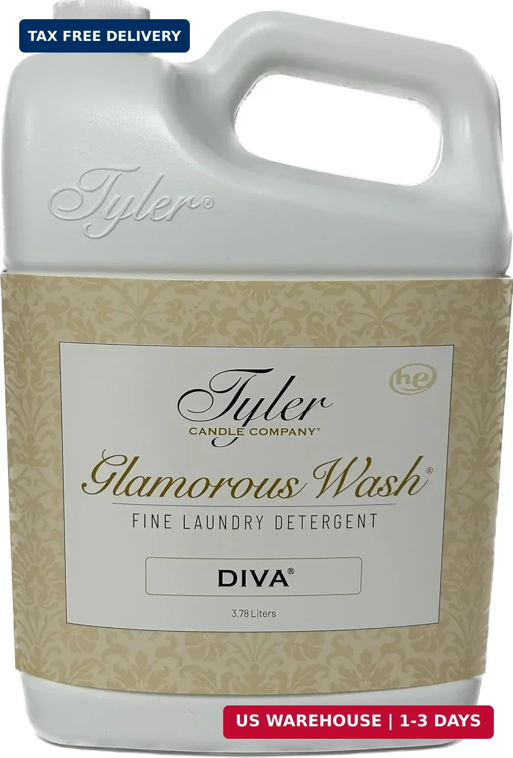 Tyler Gallon Glam Wash Laundry Detergent, Diva 128 Fl Oz (Pack of 1)