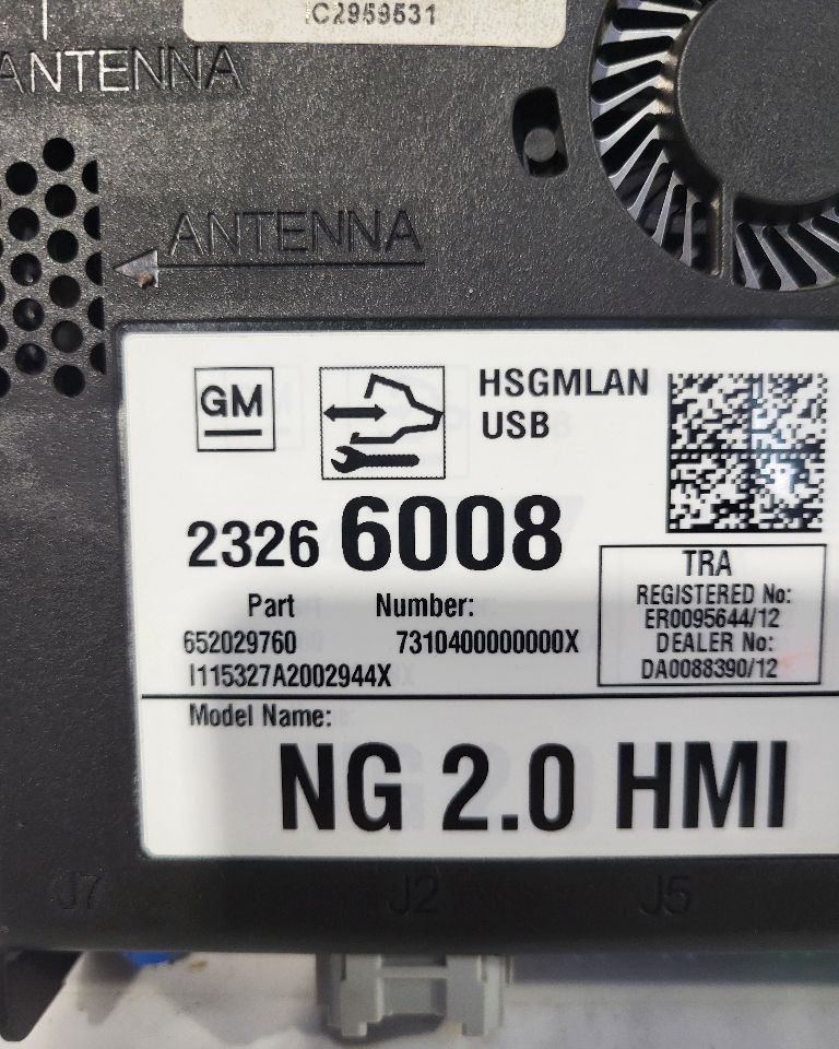 2013 2015 ELR OEM Navi Multimedia Human Machine Interface 23266008