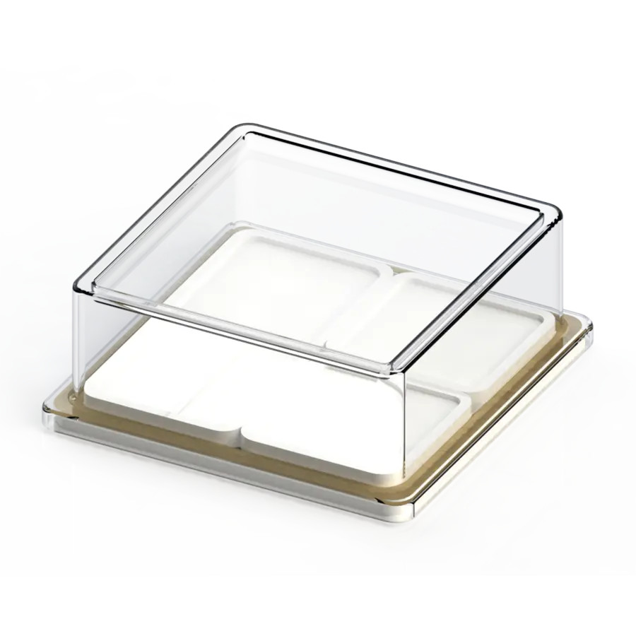 Cal-Mil 22099-CVR 9" x 9" x 3" Stackable Crystal Clear Cover - 3 Each