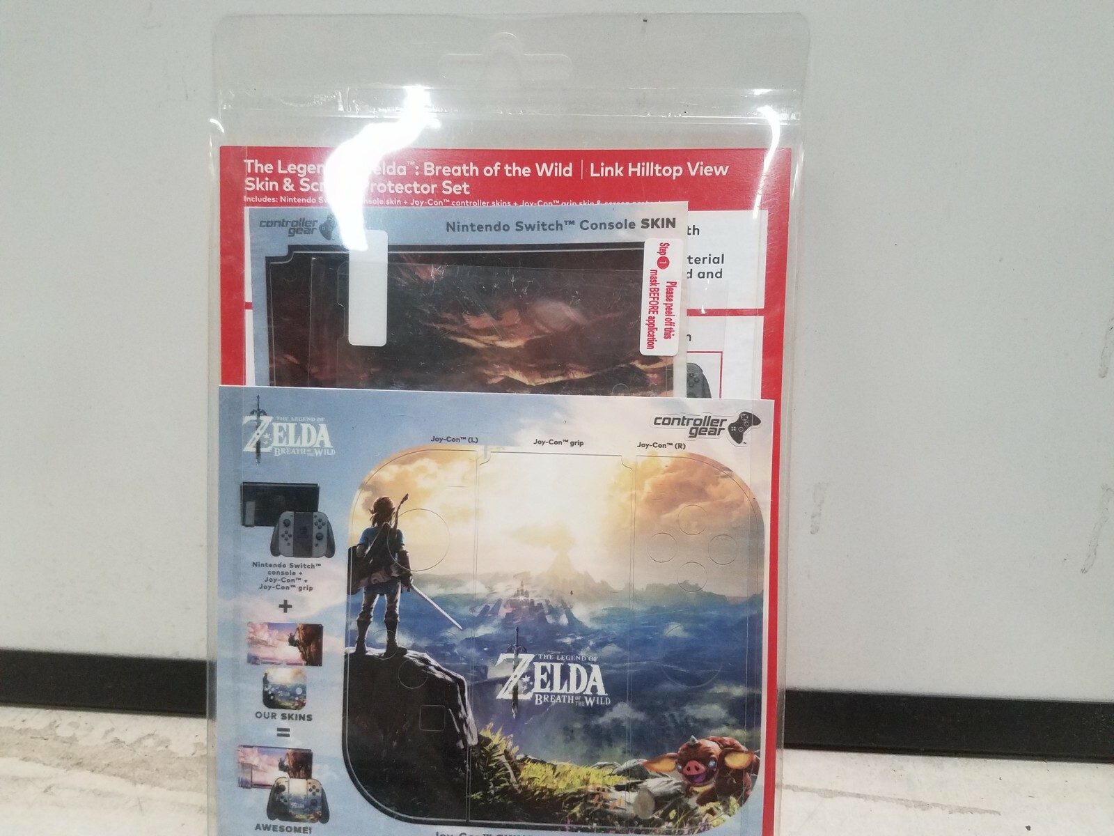 Controller Gear Nintendo Switch Skin & Screen Protector Zelda Link top hill