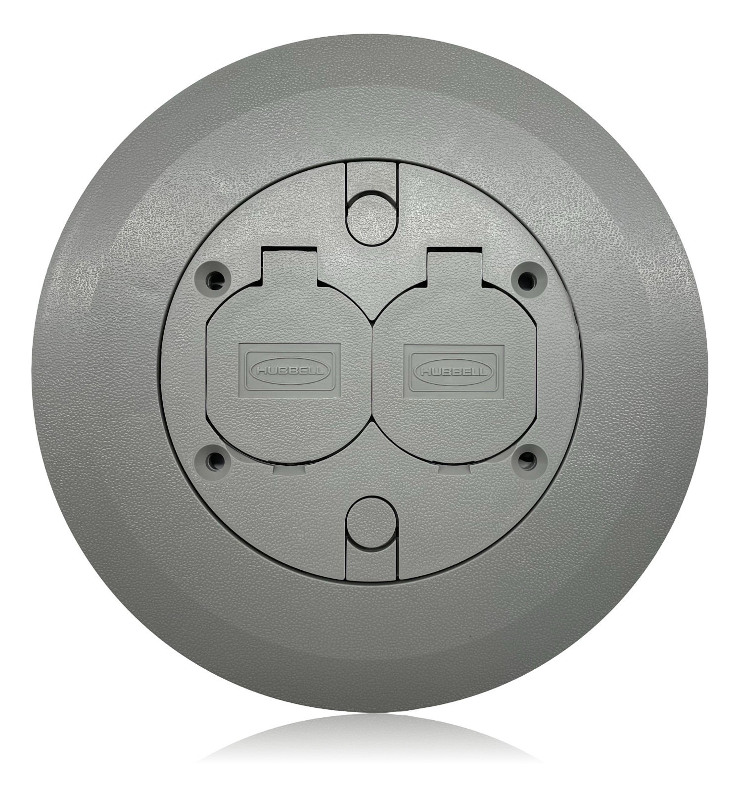 HUBBELL Low Profile Floor Box Cover Gray Plastic P-6347