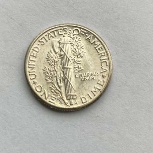 1944-d . Mercury Dime BU/ MS