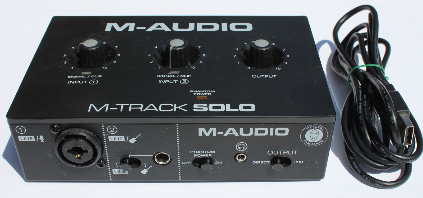 M-Audio M-Track Solo Black USB Portable Recording & Podcasting Audio Interface