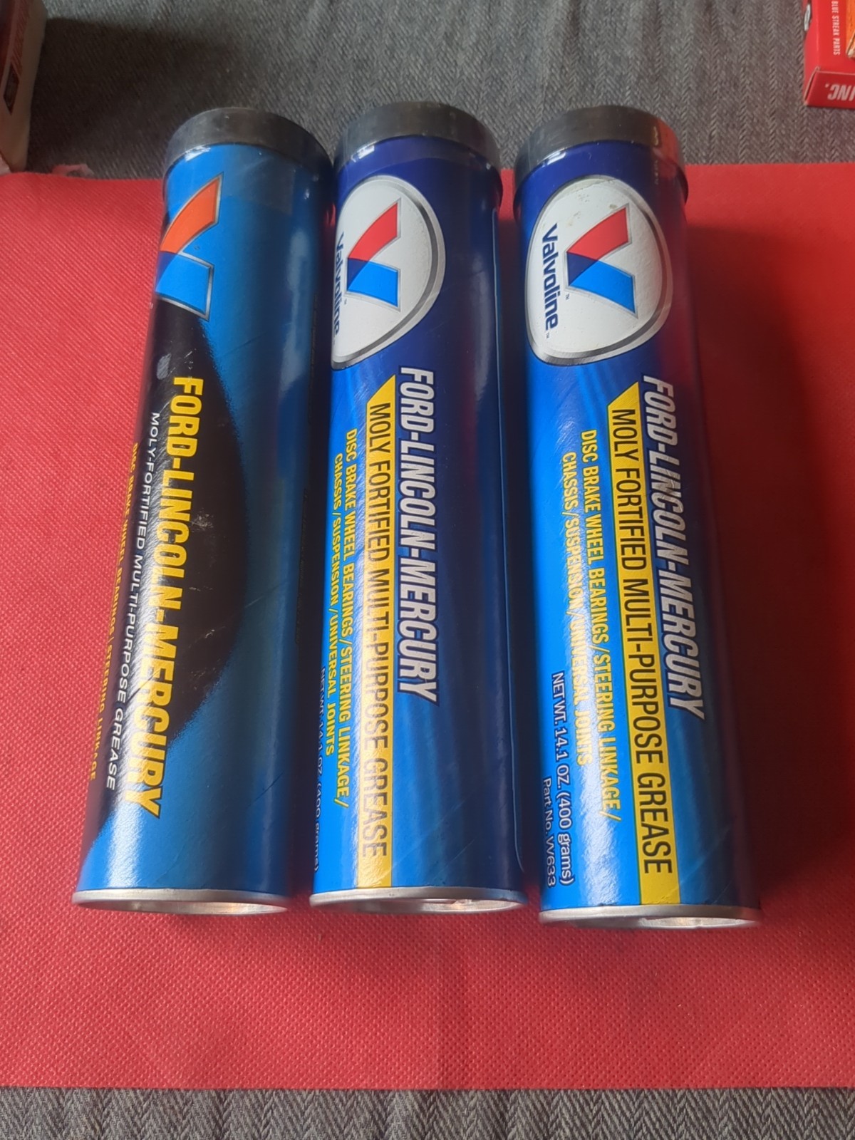 3 Valvoline VV633 Multi-Vehicle Moly-Fortified Gray Grease 14.1 OZ Cartridge NEW