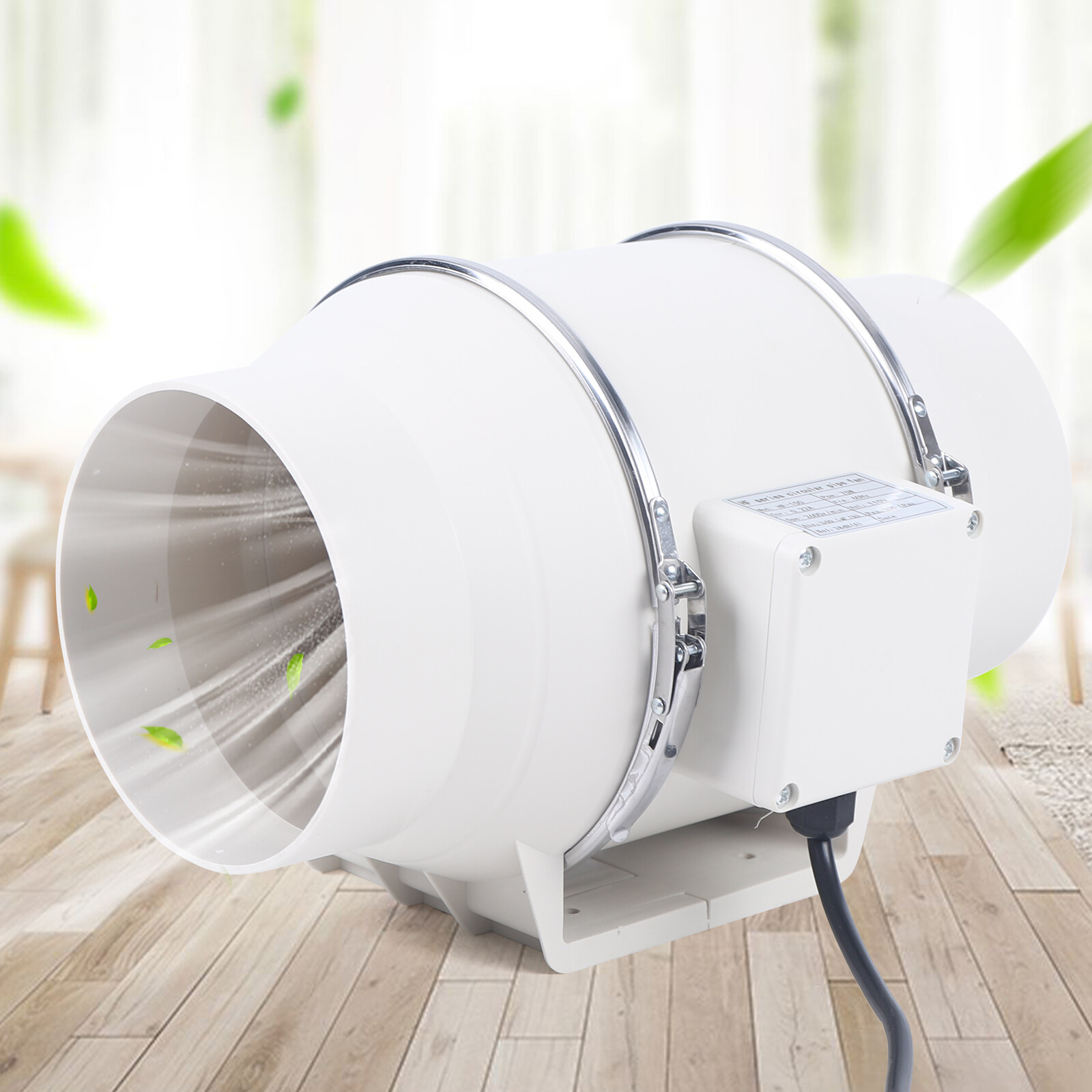 75W 6" Inline Duct Fan 540m3/h Ventilation Exhaust Blower Fans Quiet for Ducting