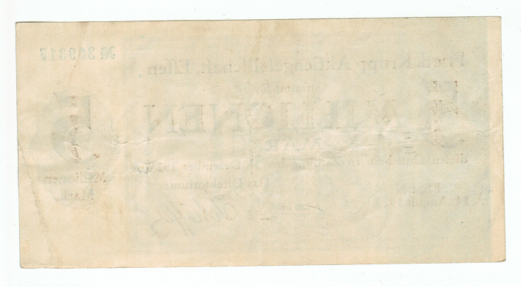GERMANY BANKNOTE 5 MILLION MARK ESSEN 1923