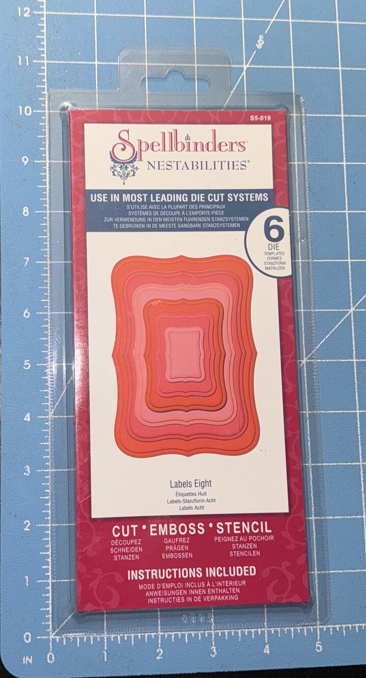 Spellbinders Nestabilities Labels Eight   Set of  6, S5-019 NIDP