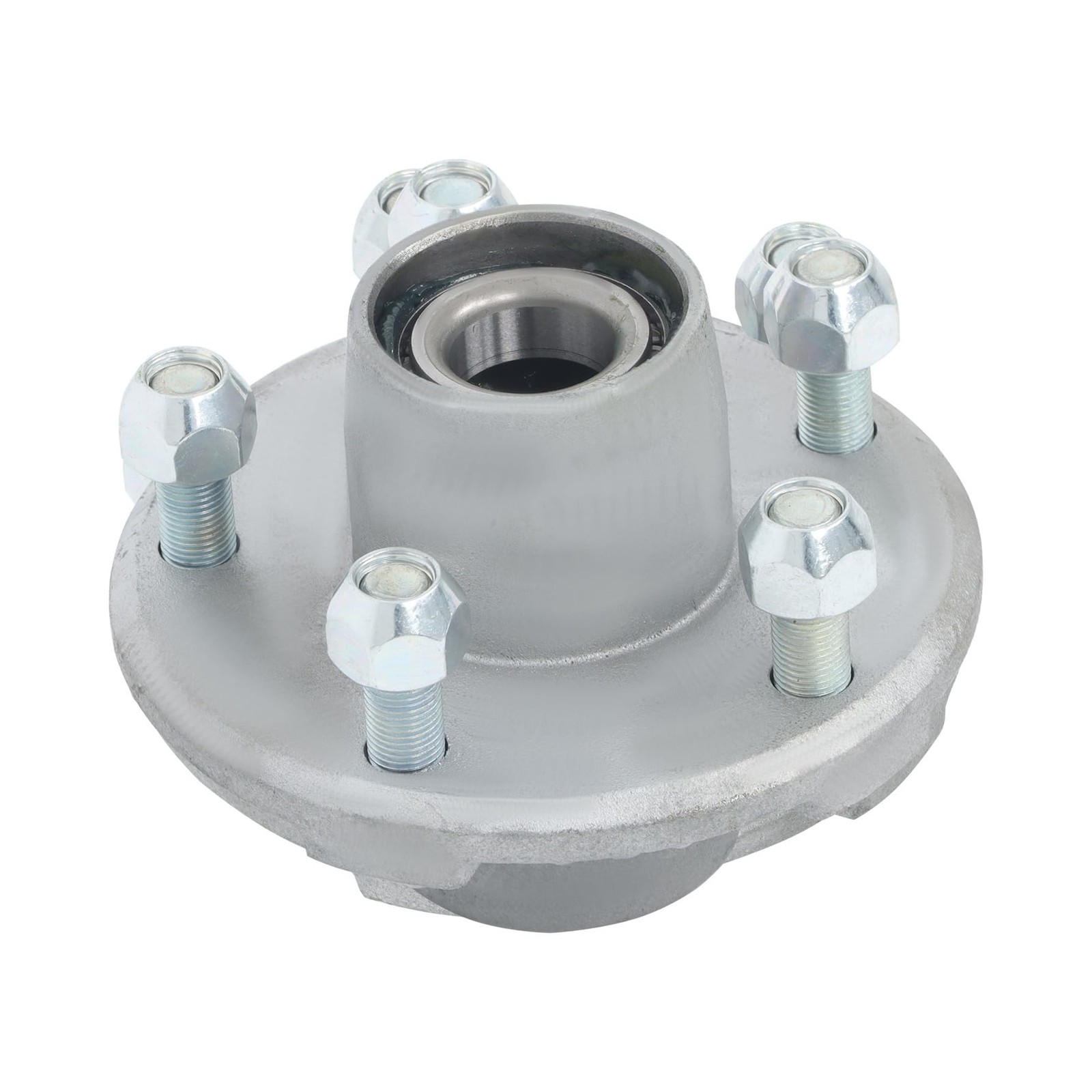 5 on 4.5 Galvanized Trailer Hub with Bearing Kit for 2000 lbs Spindle