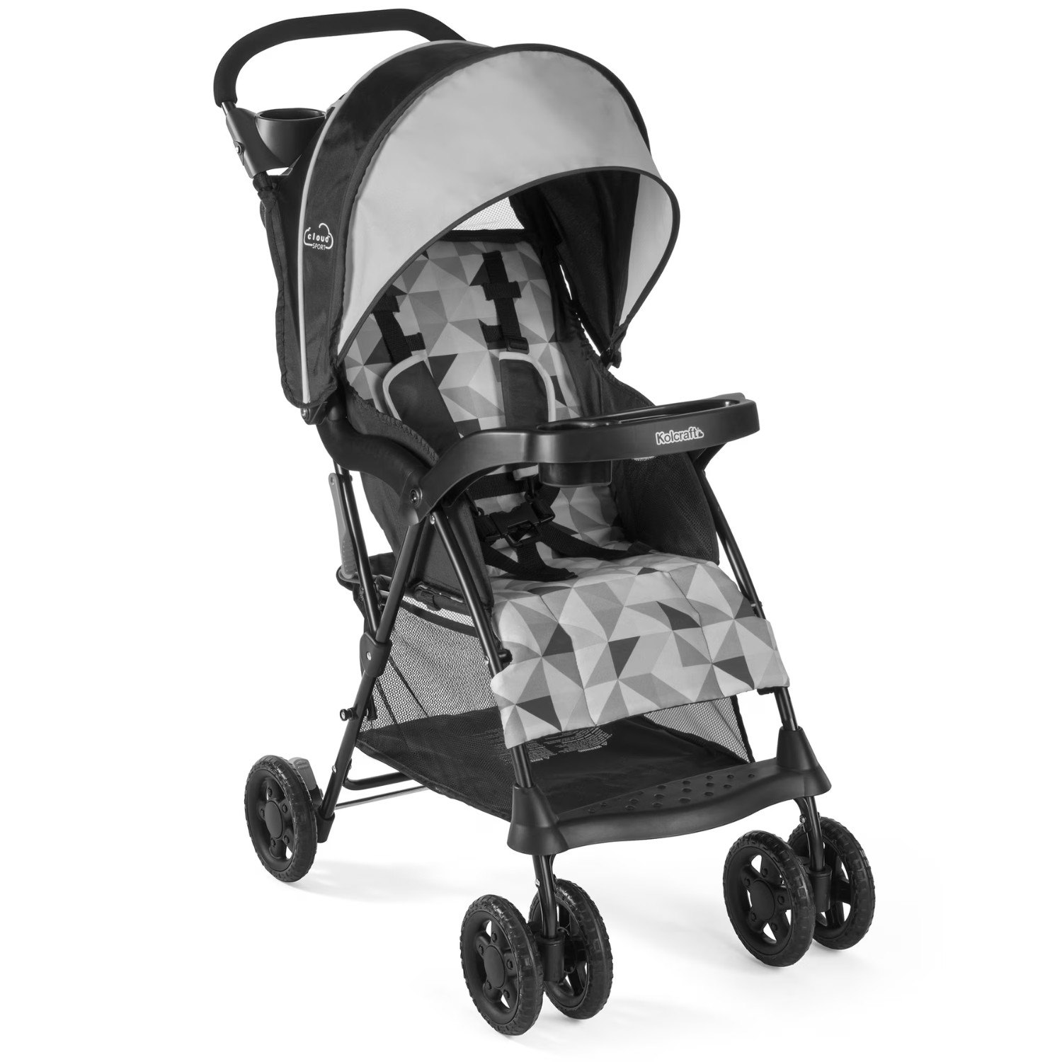 Kolcraft Cloud Sport Lightweight Stroller Gray Compact Fold Toddler Baby