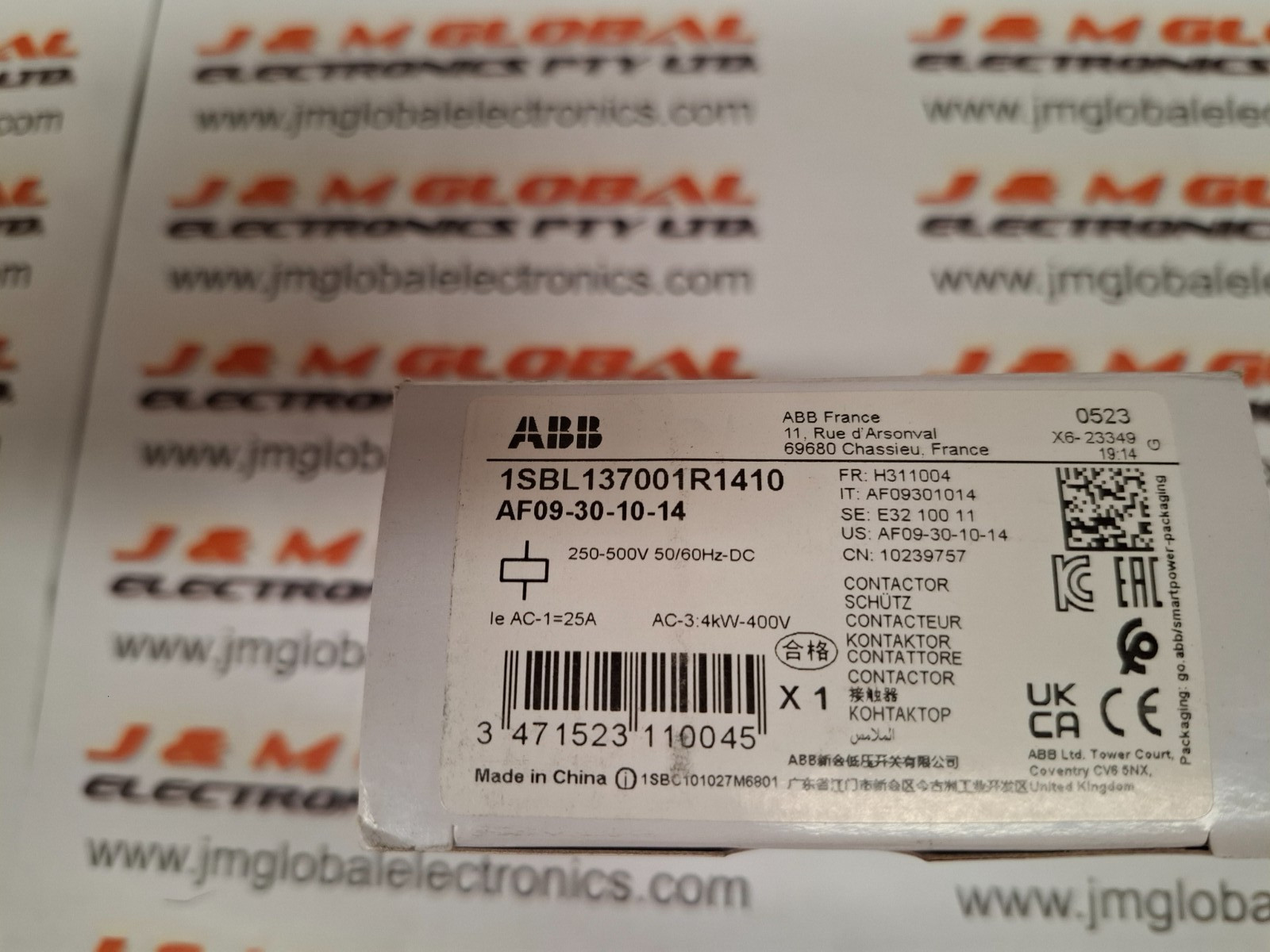 ABB Contactor, DIN Rail Mounting, 6kV Rated Impulse Withstand Voltage -AF Series