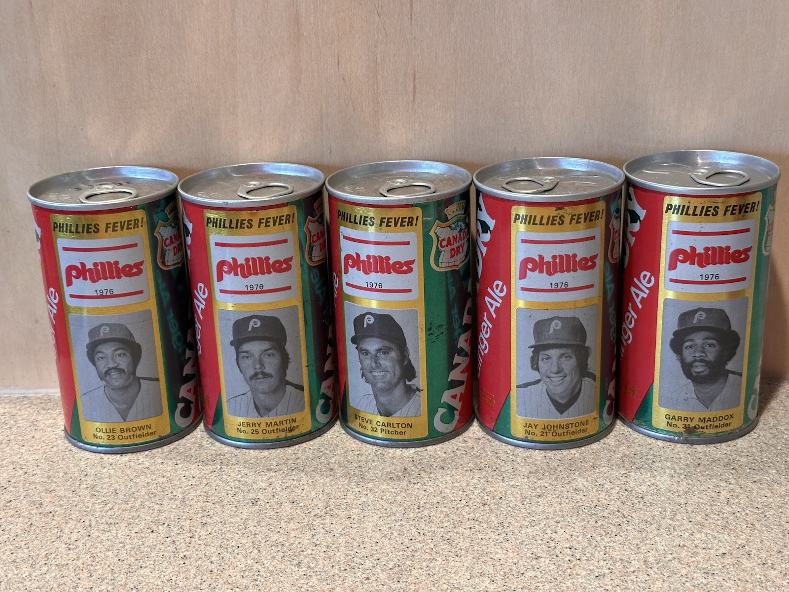 Philadelphia Phillies 1976 Canada Dry Ginger Ale Soda Can You Choose Player