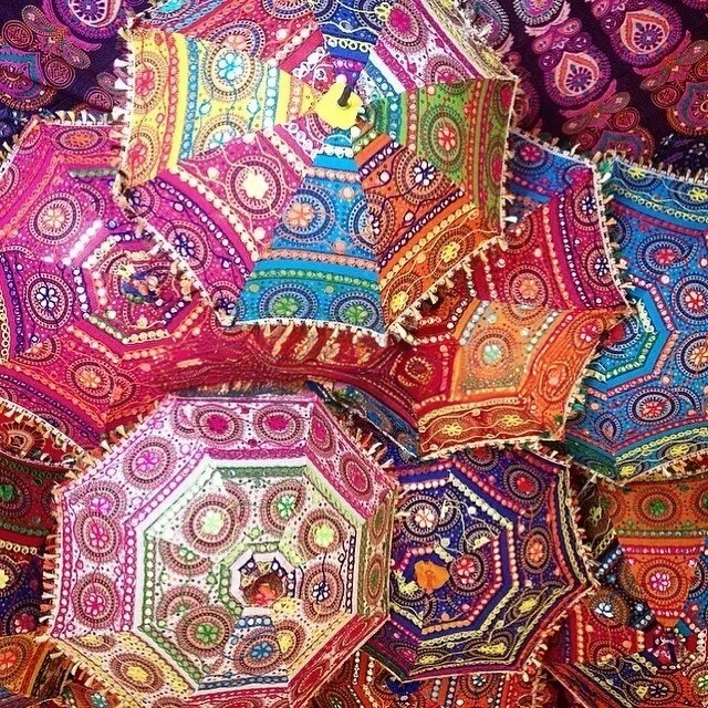 5 pc Indian TRADITIONAL UMBRELLAS WHOELESALE LOT INDIAN PARASOL RAJASTHANI DECOR