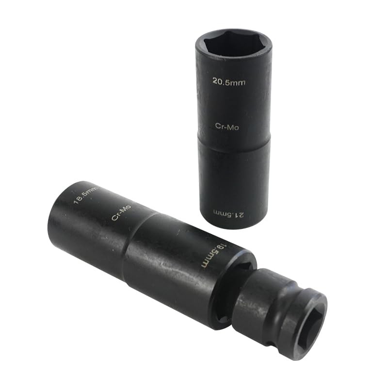 Lug Nut Socket Set, 1/2 inch Drive Non-Marring Impact Flip Socket Set Metric ...