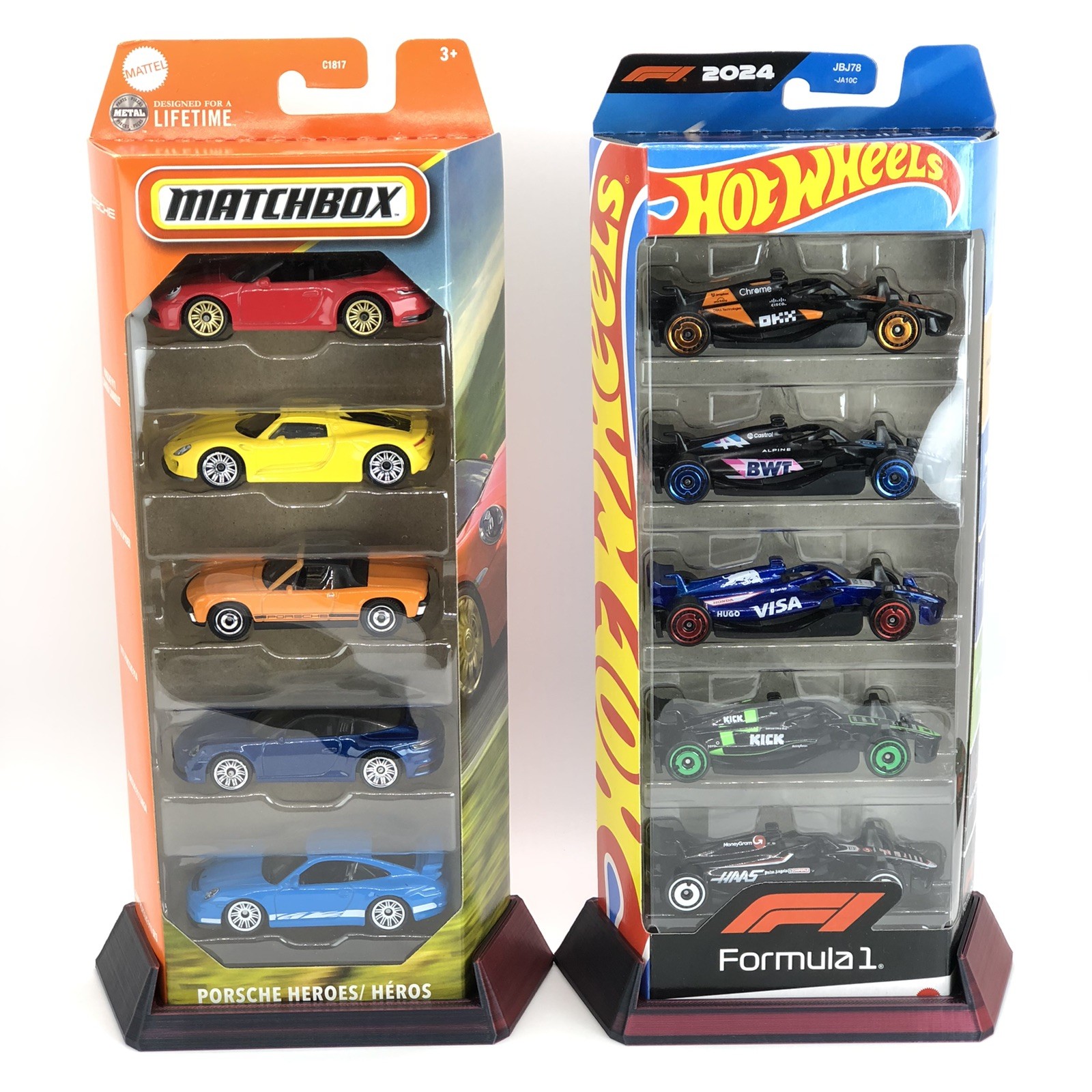 Diecast 1:64 Scale Hotwheels Matchbox 5 Pack Stands 3D Printed Coca Cola Effect