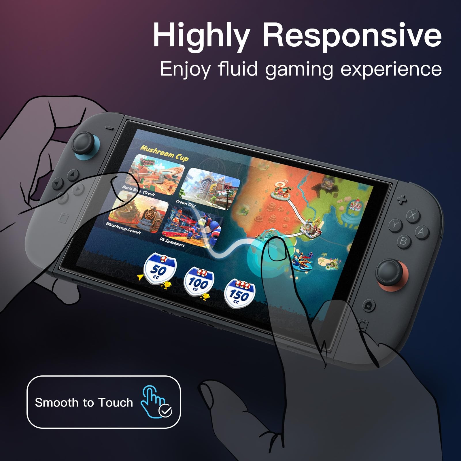 JETech Matte Screen Protector for Nintendo Switch 2 2025, Anti-Glare, 2-Pack