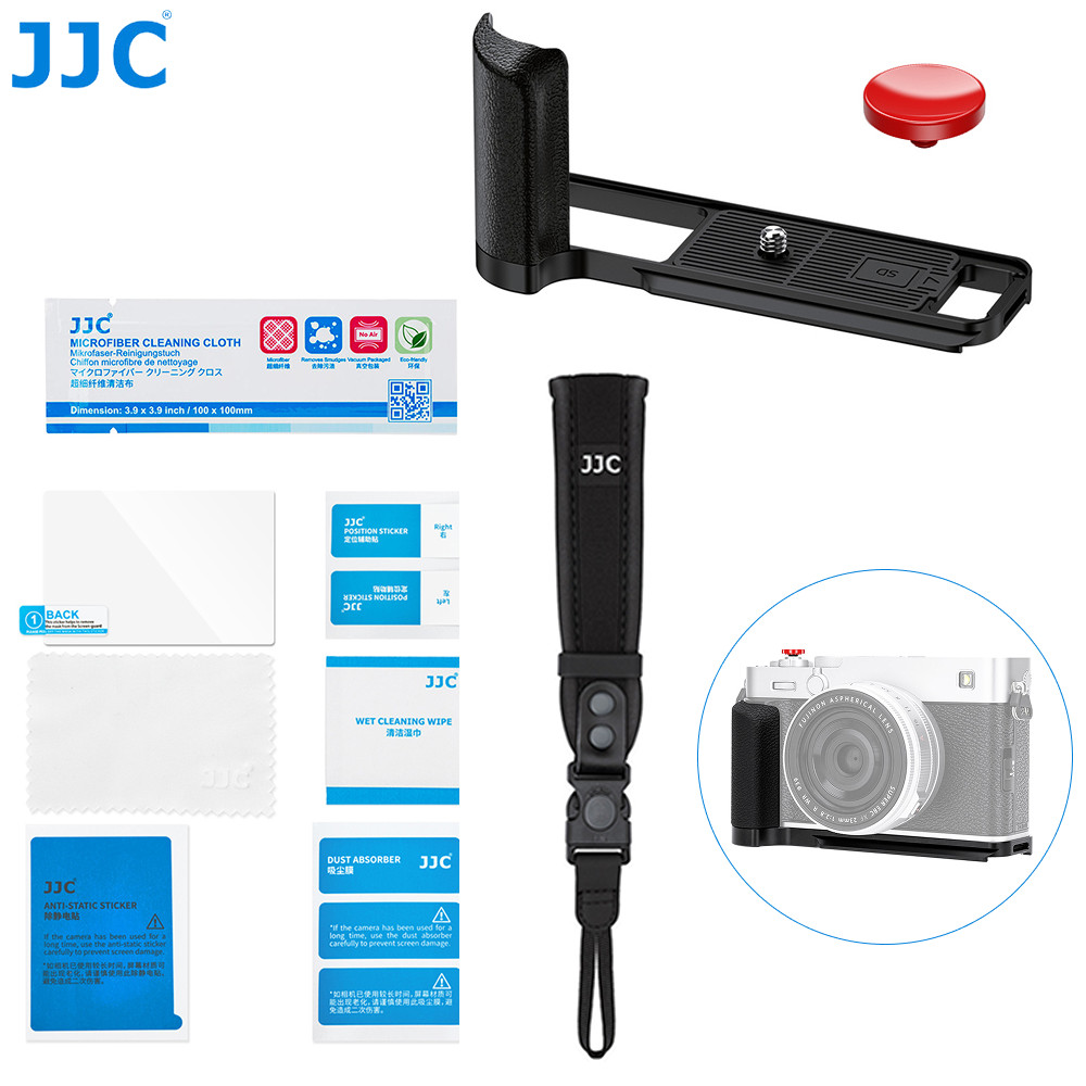 for Fujifilm X-E5 Hand Grips Wrist Strap Glass Screen Protector Shutter Button