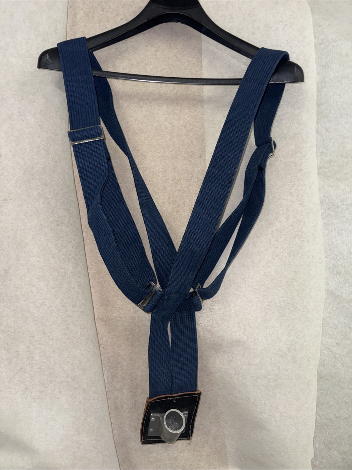 Vintage Heavy Duty Military Flag Carrier Blue