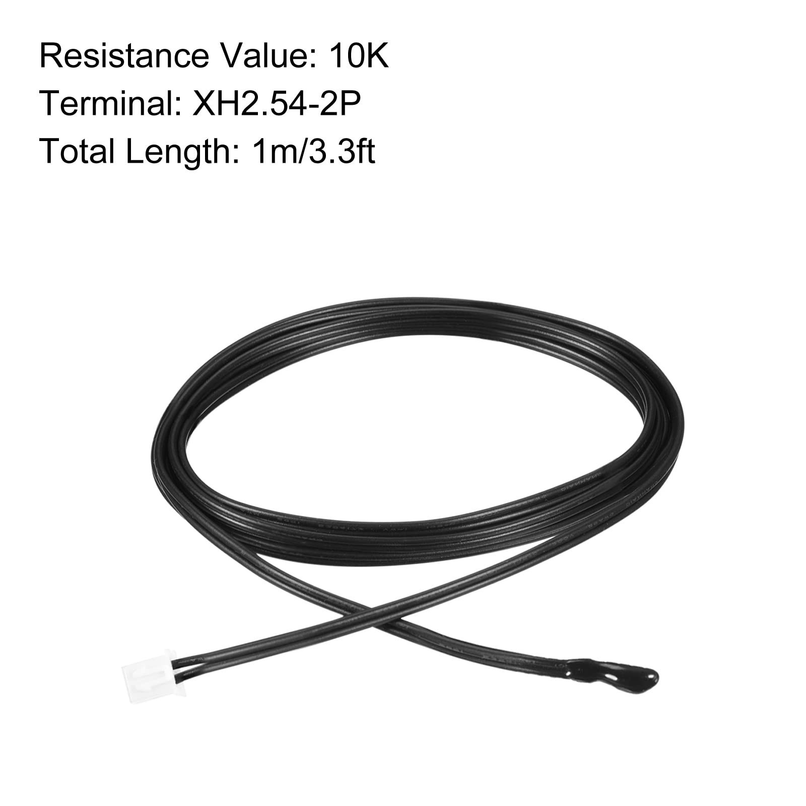 NTC Thermistor Probe 10K 3.3ft Waterproof Epoxy Temp Sensor Transmitter