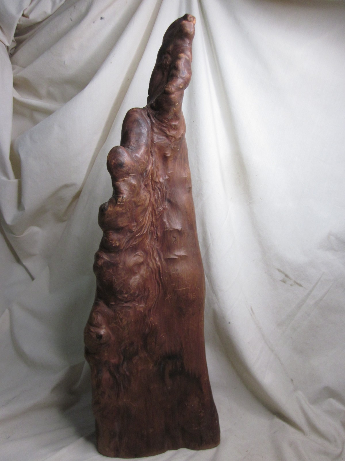 lamp base large vintage burl wood gnarly wooden organic sculpture light part