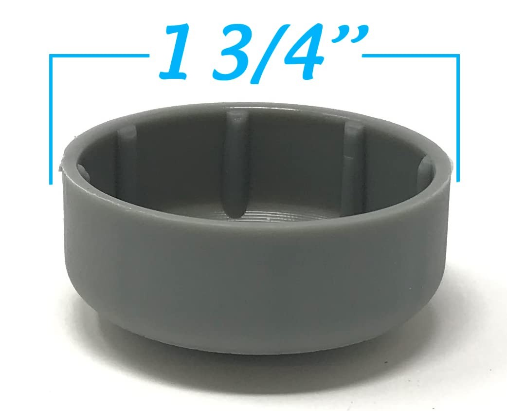 Deluxe TuffCovers Walker Glide Caps - 2 Pairs (Gray)