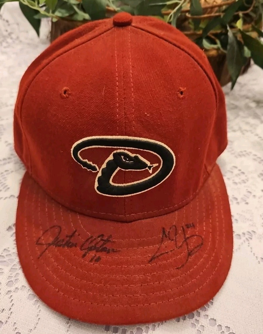 Justin Upton Chris Young Autographed Diamondbacks Hat