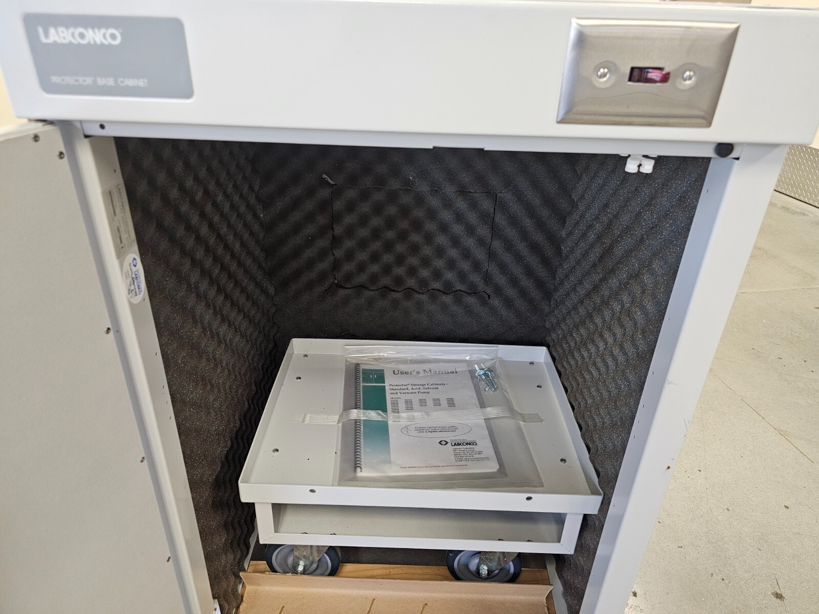 Labconco Protector Vacuum Pump Storage Cabinets Glacier White