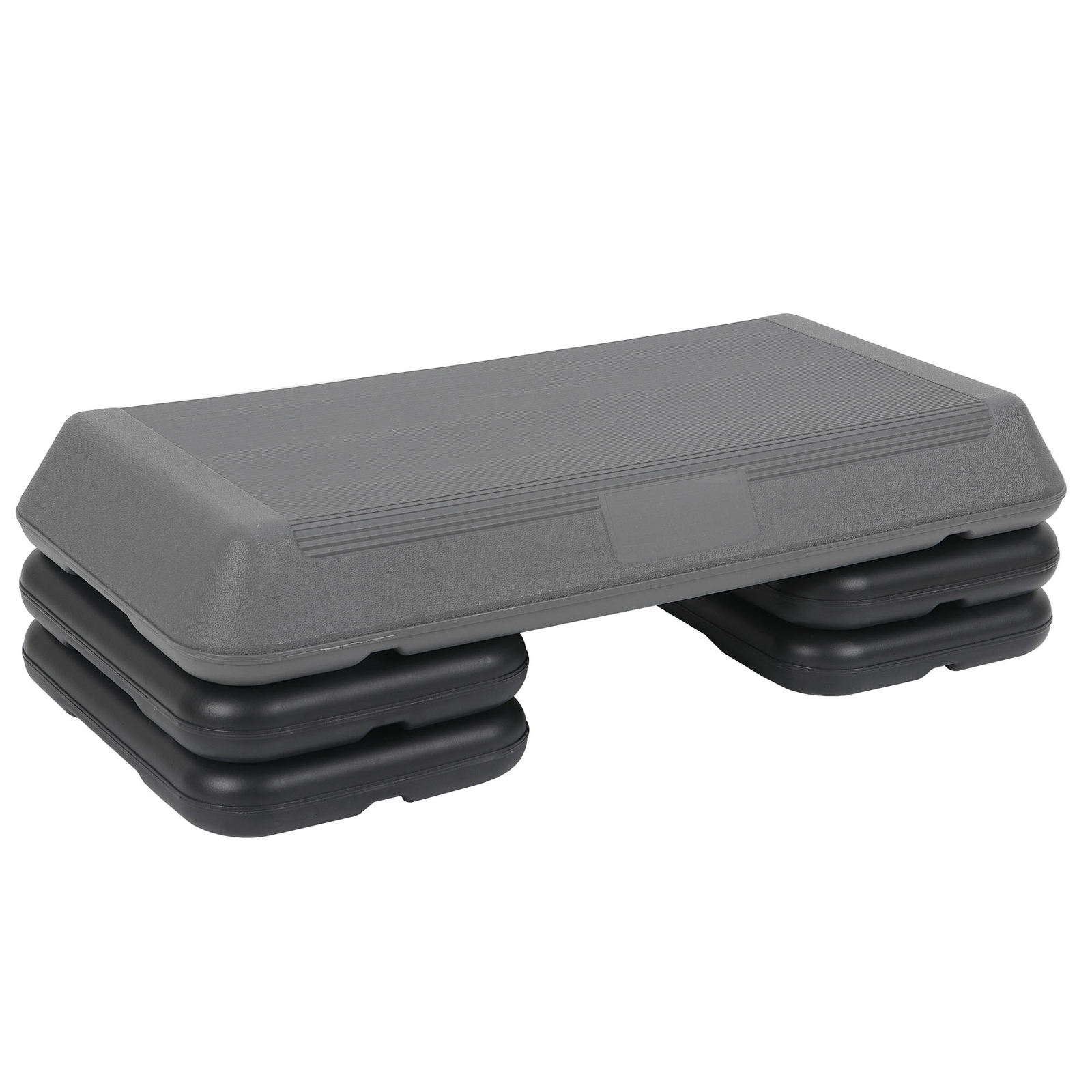 28'' Aerobic Step Platform Exercise Workout Stepper Non-Slip Surface W/4 Risers