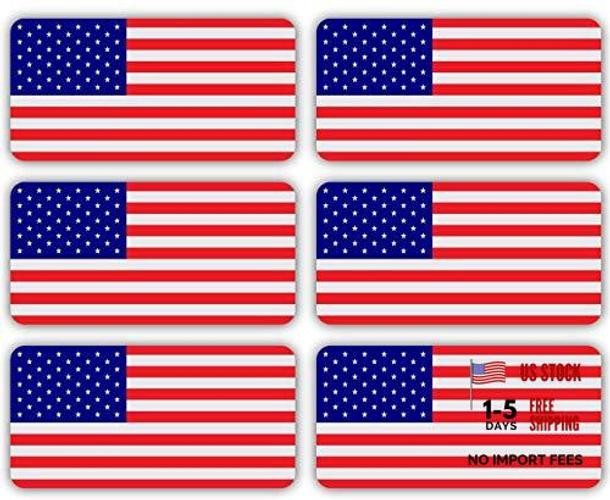 6 pcs Reflective USA Stealthy Flag Hard Hat Stickers, Black Ops Usa Flag