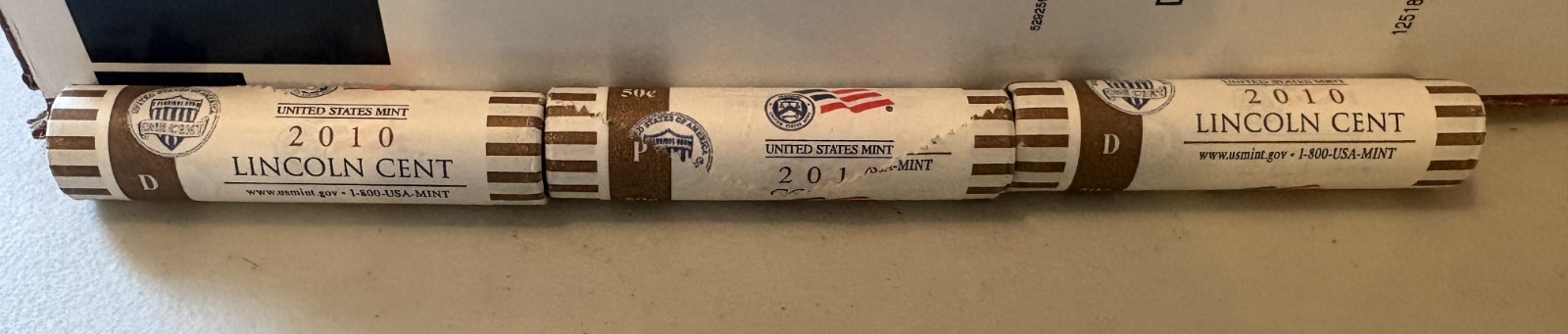 2010 Lincoln Cent Rolls. *3 Rolls. (2)-D, (1)-P.