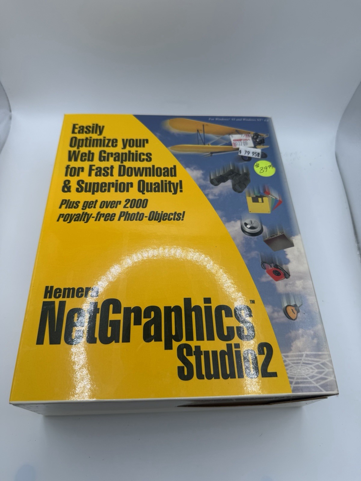 Vintage Hemera NetGraphics Studio 2 Windows 95/NT Web Graphics Software Box.